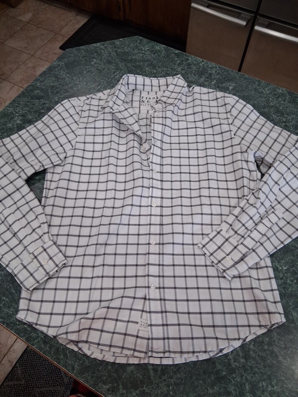 Frank & Eileen PAUL Rare Production Sample Button Down Shirt Cotton Mens Sz S